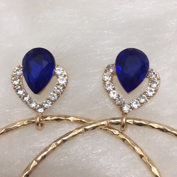 🌹Palm Beach Statement Dangle Hoop Earrings - Picture 4 of 4